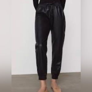NWT Zara Faux Leather Jogger Size Small